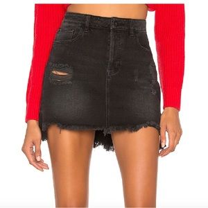 Kendall and Kylie black denim mini skirt